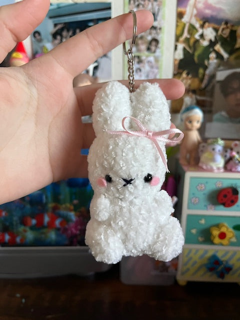 Coquette Bunny Keychain with a Bow