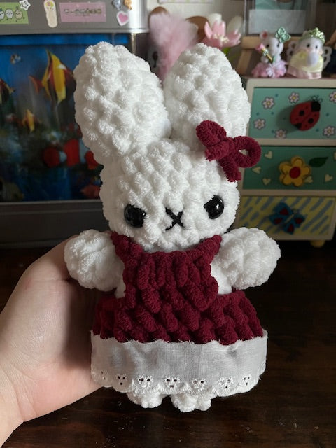 Cute Christmas Crochet Bunny with an Apron